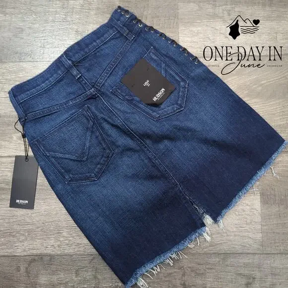 Hudson Lulu Denim Mini Skirt Size 00 (24) - Picture 5 of 5